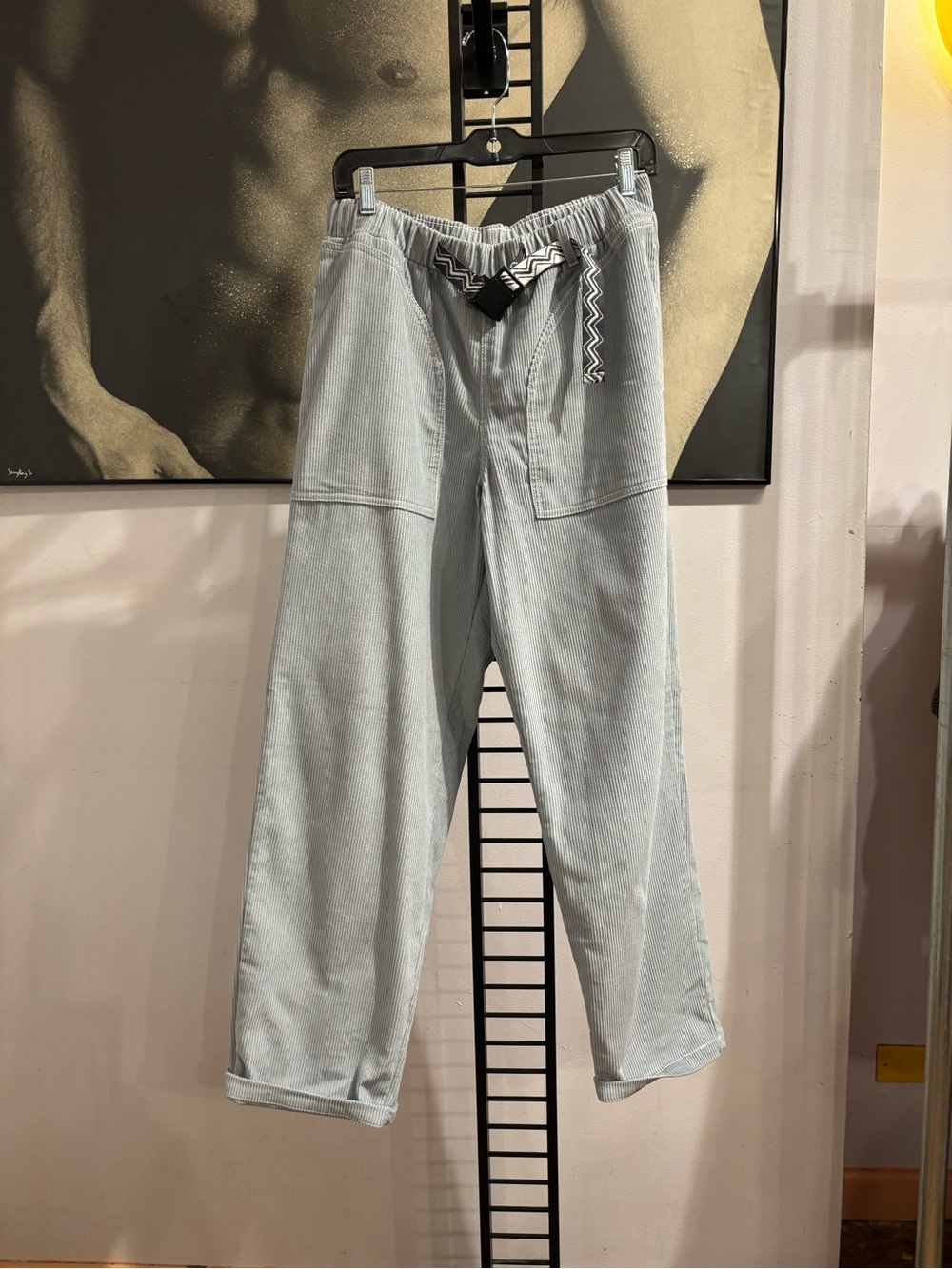 Hiking Pants in Grey Corduroy Koozy Pocket Nice as Heck Sustainable size M